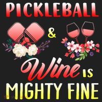 PICKLEBALL AND WINE IS MIGHTY FINE Beanie thumb 2