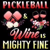 PICKLEBALL AND WINE IS MIGHTY FINE Women's Hoodie thumb 2