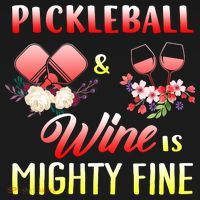PICKLEBALL AND WINE IS MIGHTY FINE Visor thumb 3