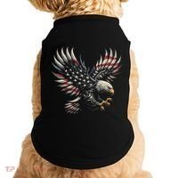 Patriotic American With Eagle And Usa Flag Doggie Tank thumb 0