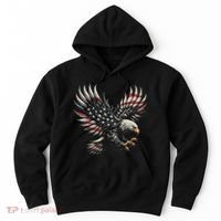Patriotic American With Eagle And Usa Flag Hoodie thumb 0