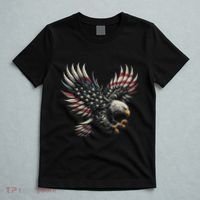Patriotic American With Eagle And Usa Flag T-Shirt thumb 5