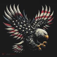 Patriotic American With Eagle And Usa Flag Women's Hoodie thumb 2