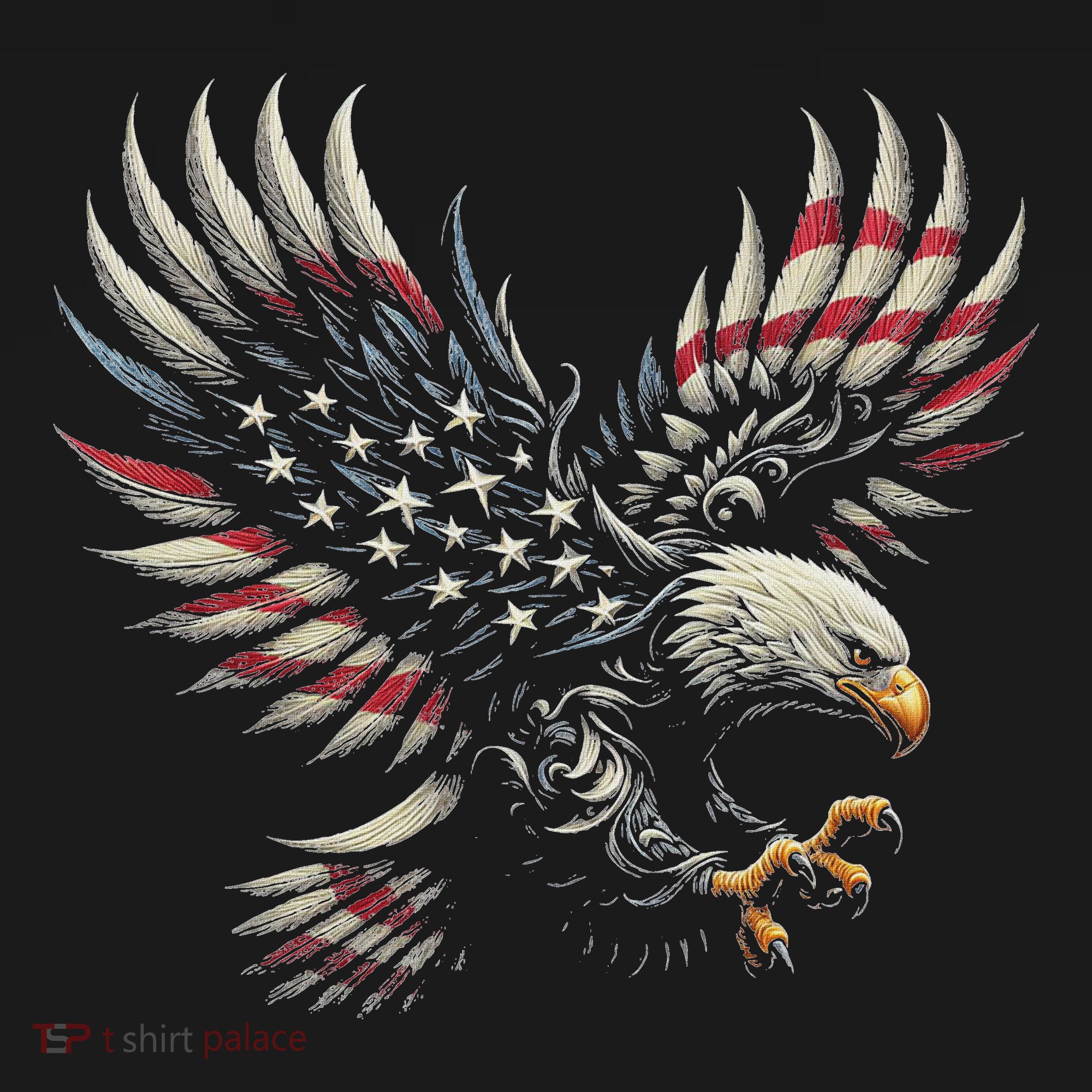 Patriotic American With Eagle And Usa Flag Women's Hoodie