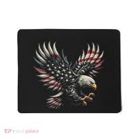 Patriotic American With Eagle And Usa Flag Mousepad thumb 0