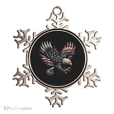 Patriotic American With Eagle And Usa Flag Ornament