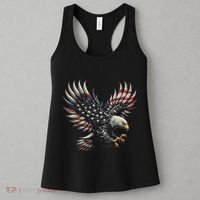 Patriotic American With Eagle And Usa Flag Women's Tank Top thumb 3