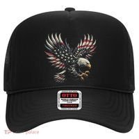 Patriotic American With Eagle And Usa Flag Hat thumb 0