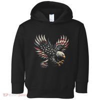 Patriotic American With Eagle And Usa Flag Toddler Hoodie thumb 0