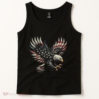 Patriotic American With Eagle And Usa Flag Tank Top thumb 2