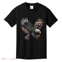 Patriotic American With Eagle And Usa Flag Kids T-Shirt thumb 0