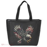Patriotic American With Eagle And Usa Flag Tote Bag thumb 0