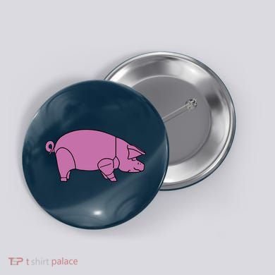 Pig As Worn Button