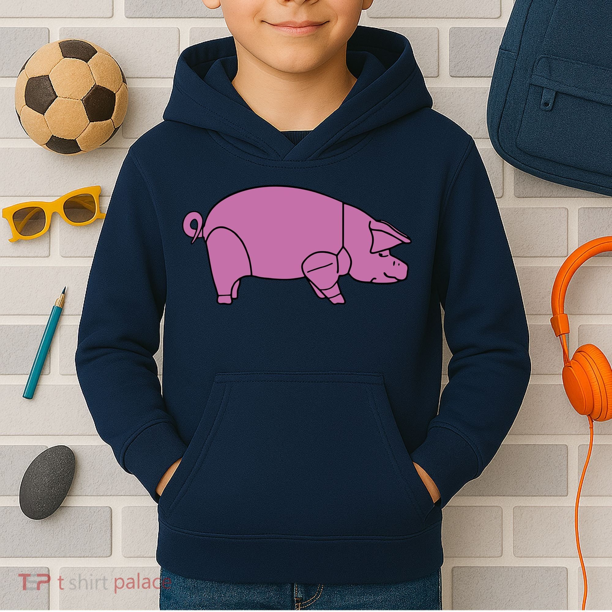 Pig As Worn Kids Hoodie