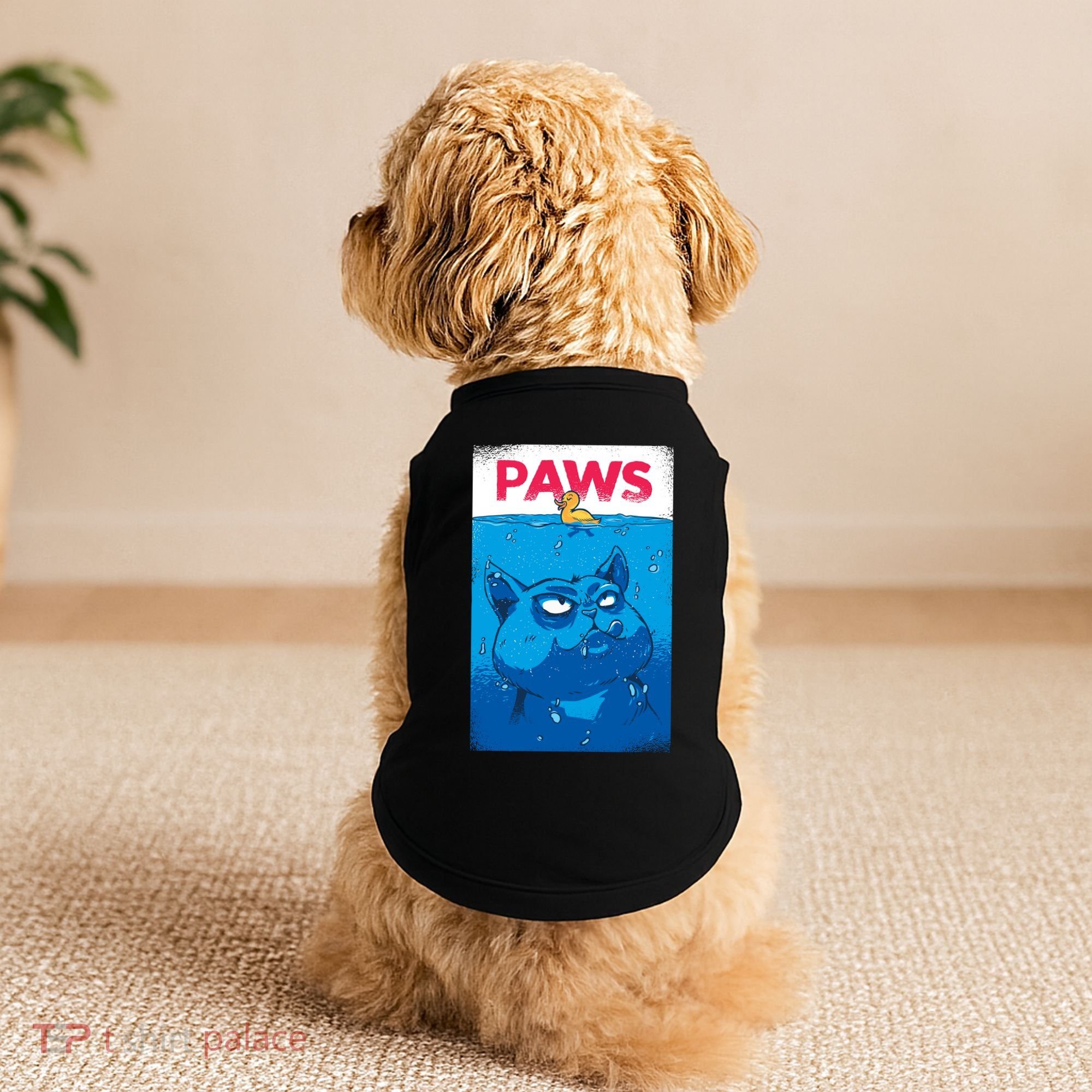 Paws Angry Cat Movie Poster Doggie Tank