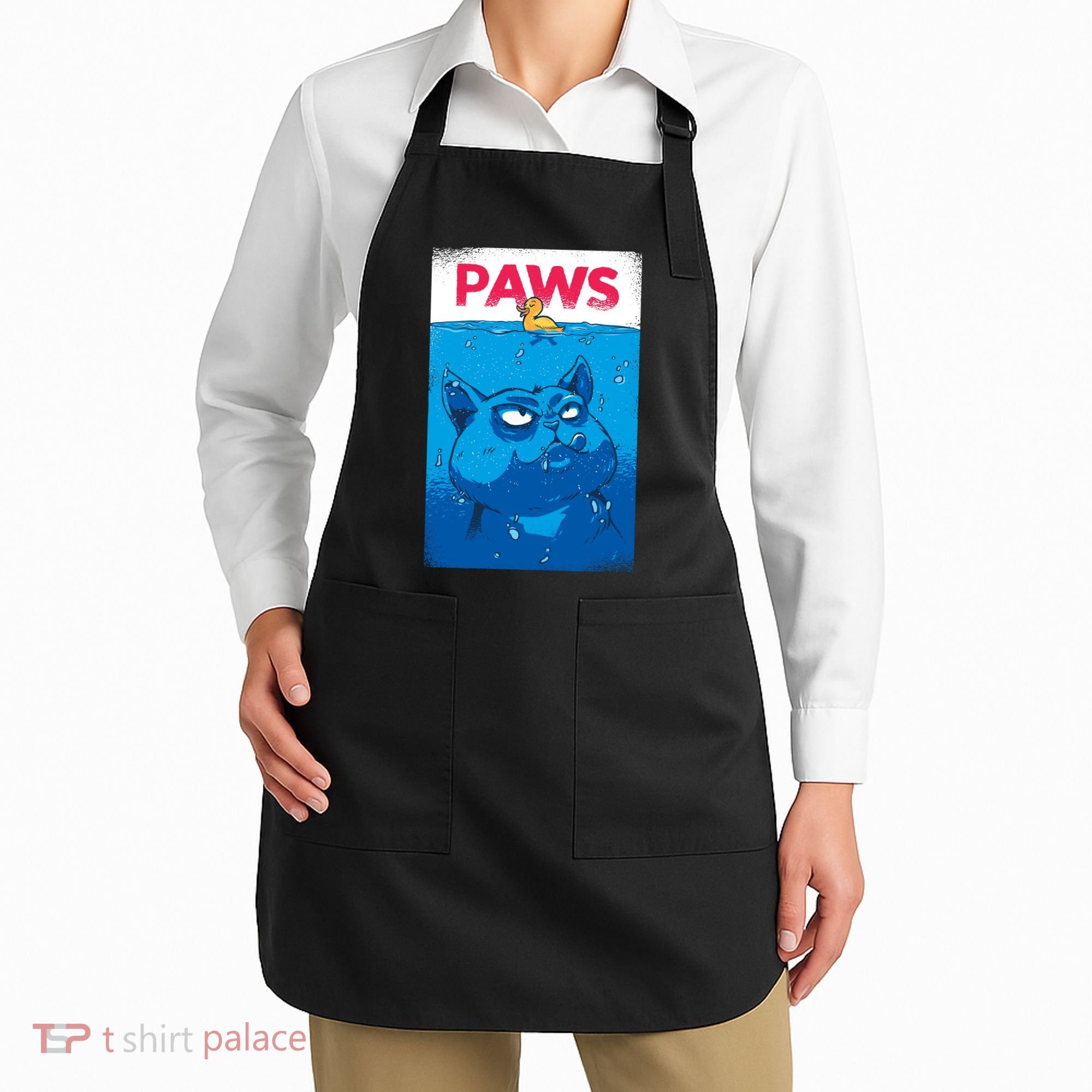 Paws Angry Cat Movie Poster Apron