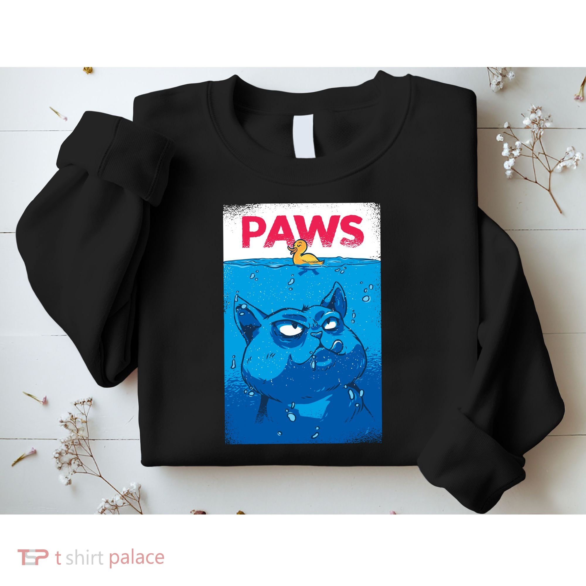 Paws Angry Cat Movie Poster Sweatshirt