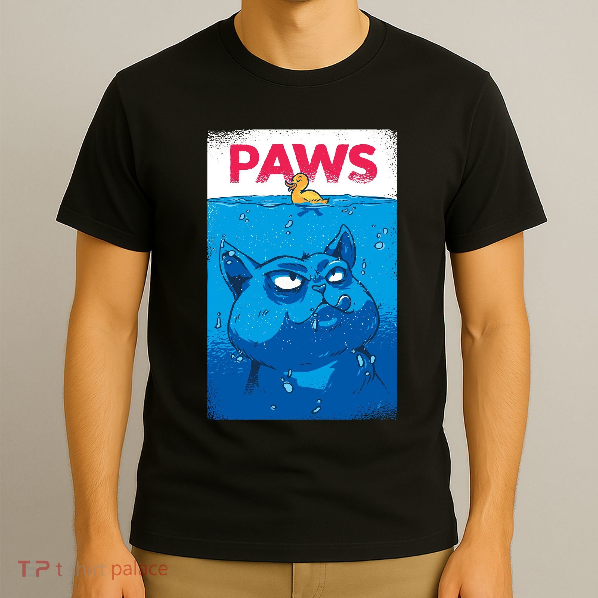 Paws Angry Cat Movie Poster T-Shirt
