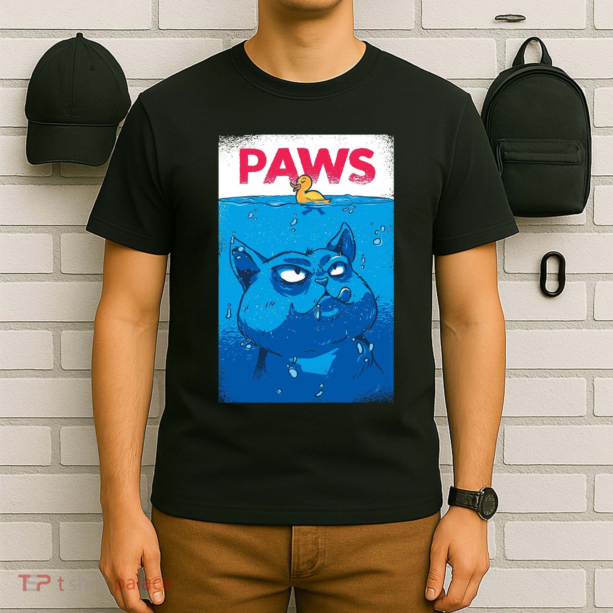 Paws Angry Cat Movie Poster T-Shirt
