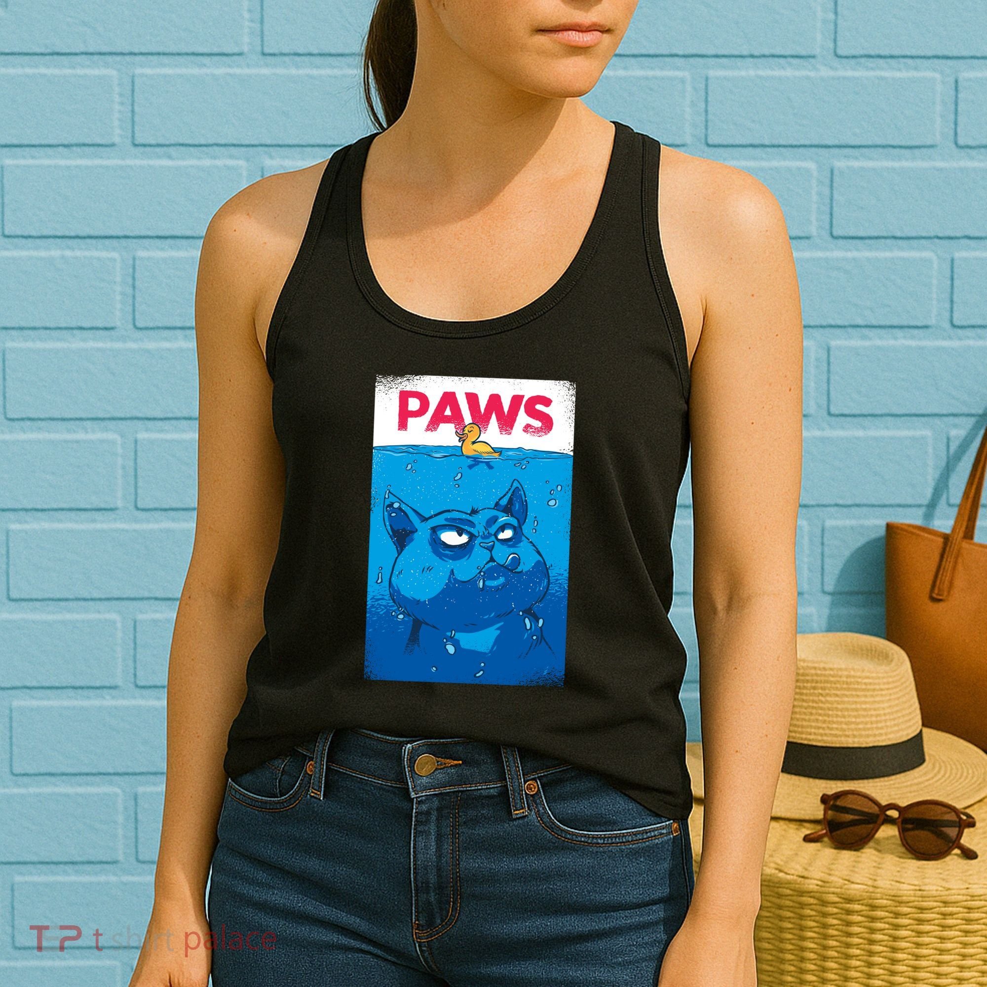 Paws Angry Cat Movie Poster Women's Tank Top