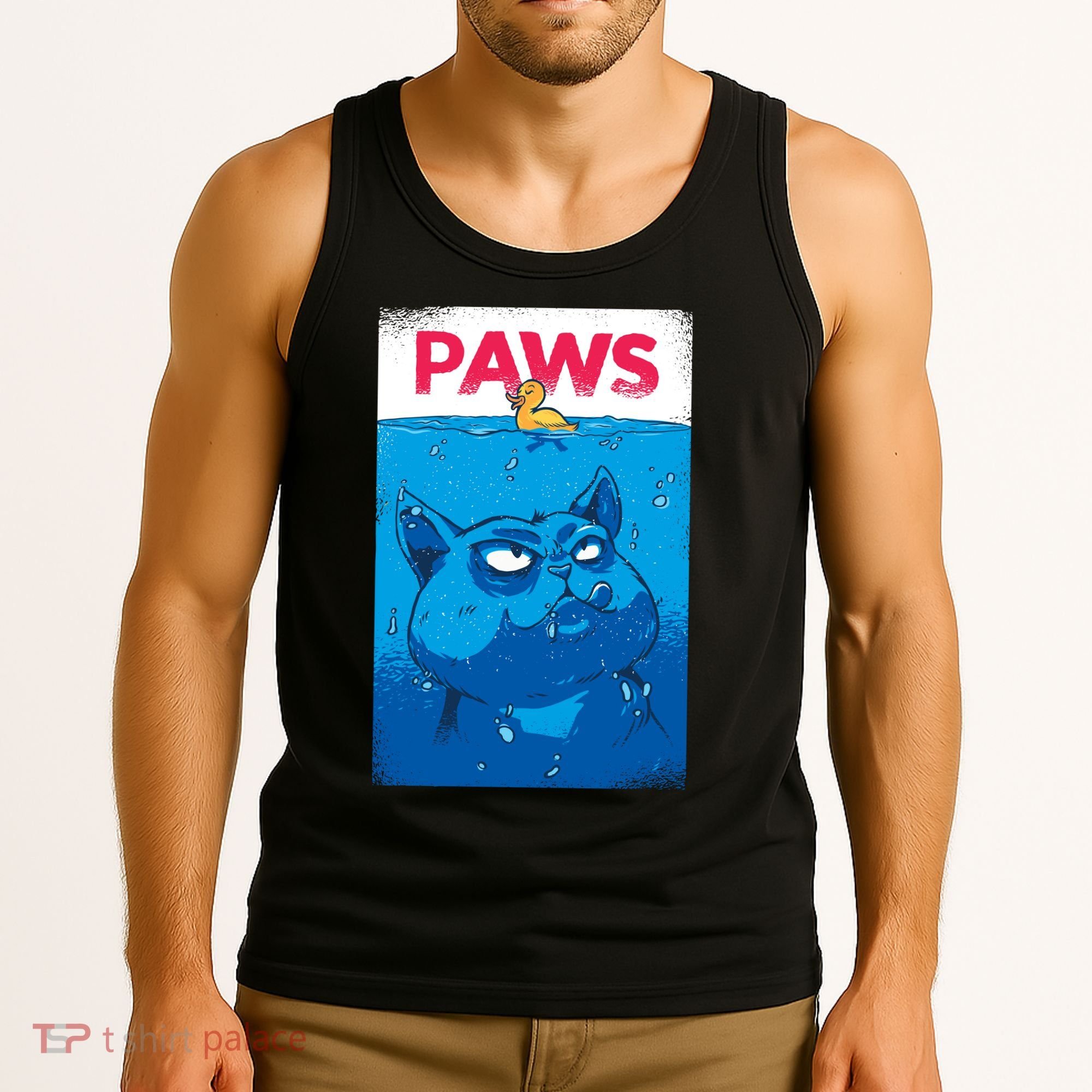 Paws Angry Cat Movie Poster Tank Top