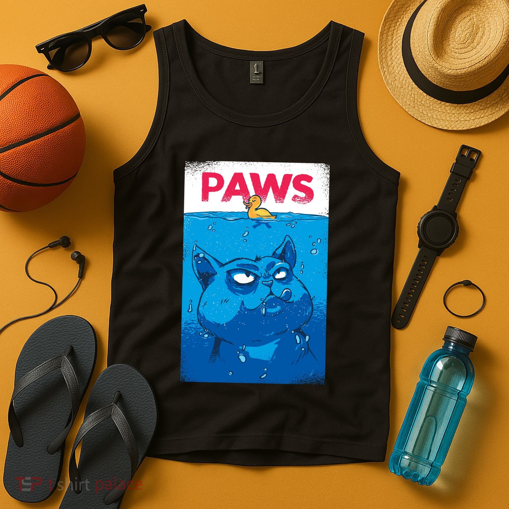 Paws Angry Cat Movie Poster Tank Top