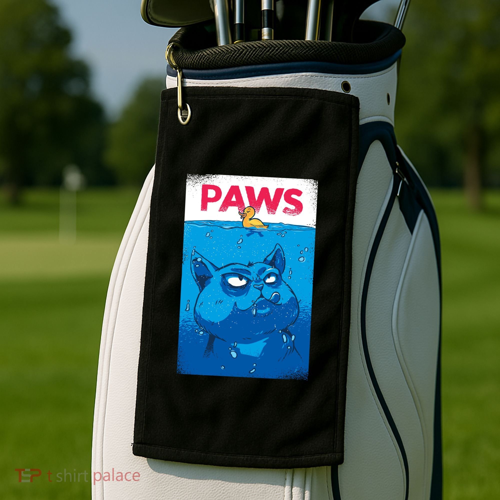 Paws Angry Cat Movie Poster Golf Towel