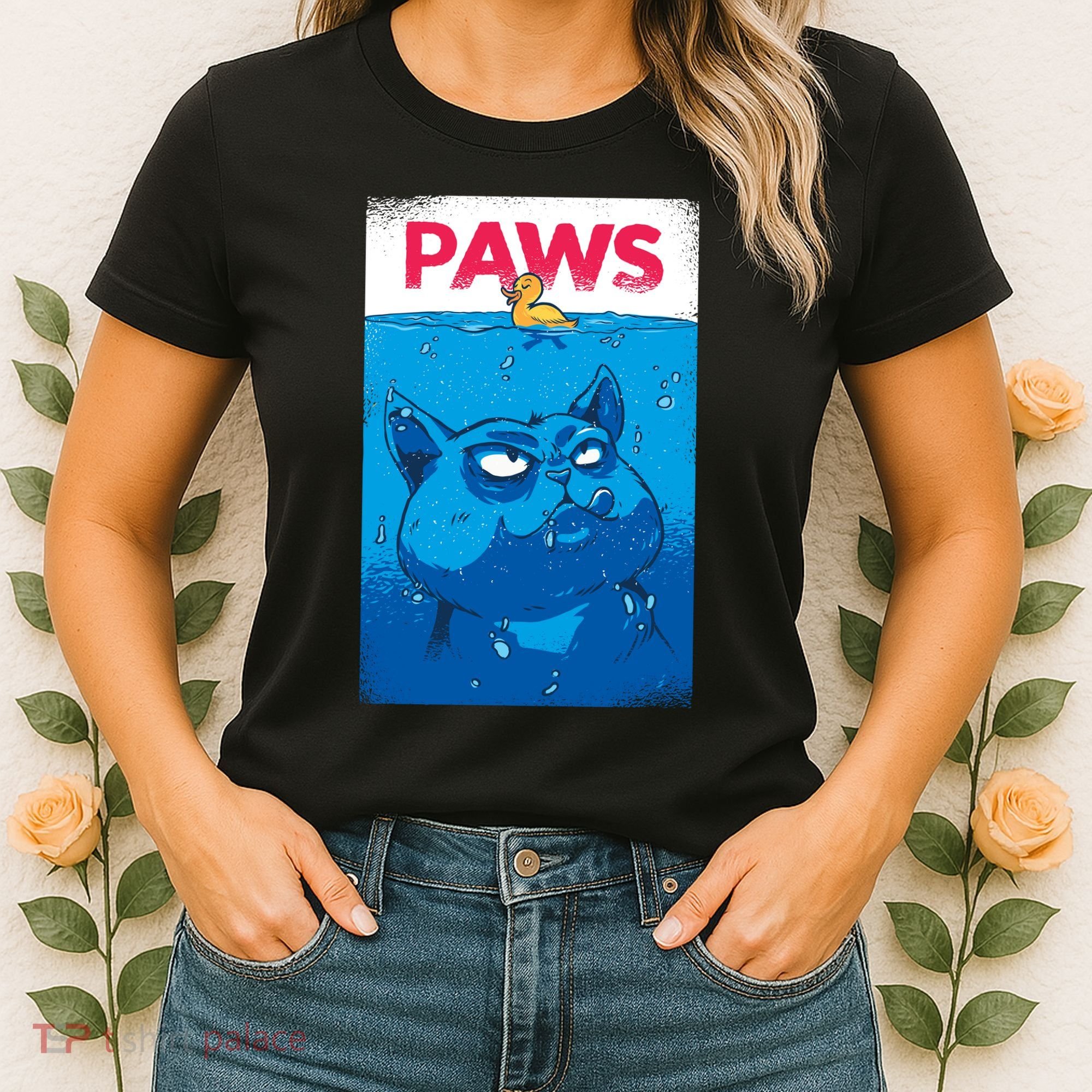 Paws Angry Cat Movie Poster Women's T-Shirt