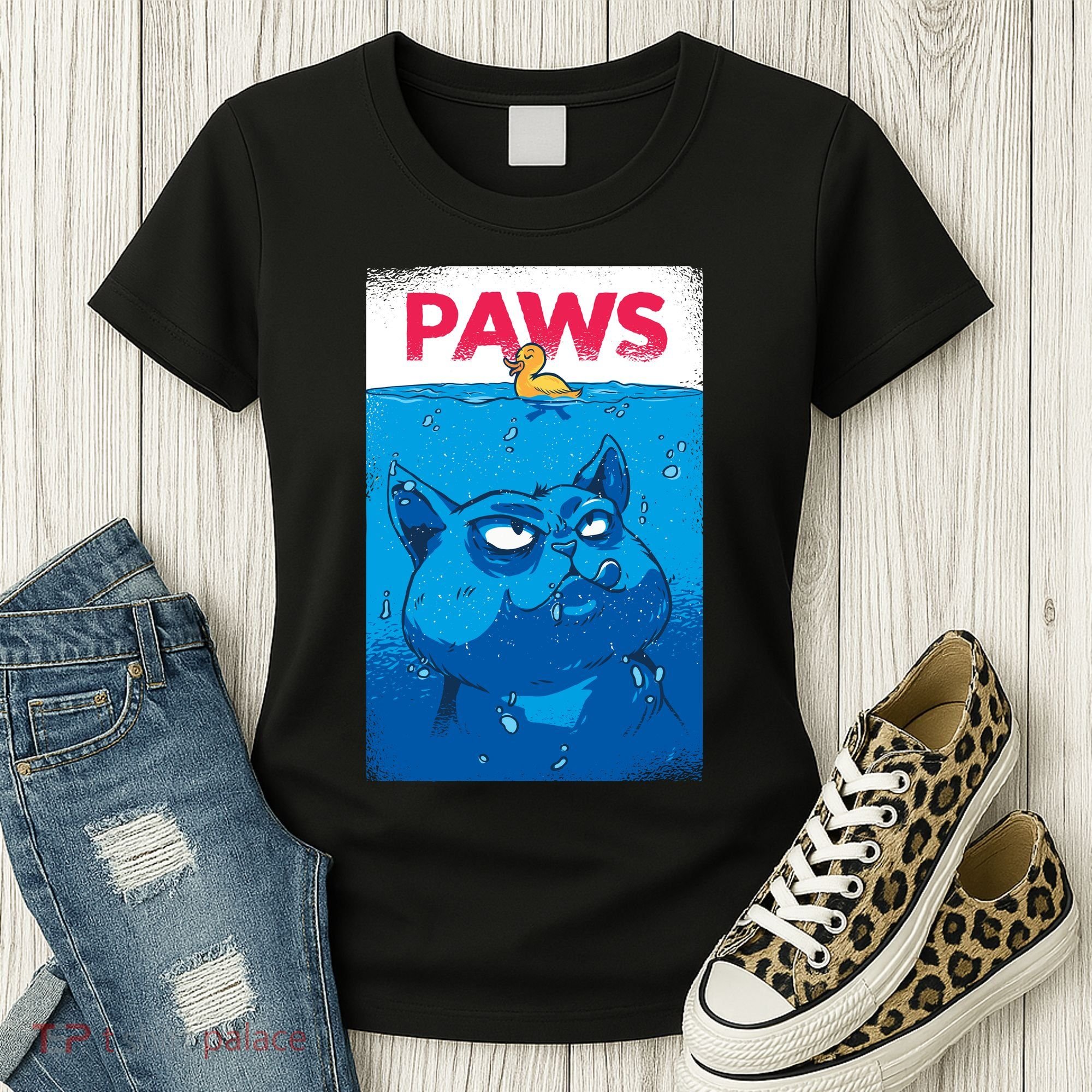 Paws Angry Cat Movie Poster Women's T-Shirt