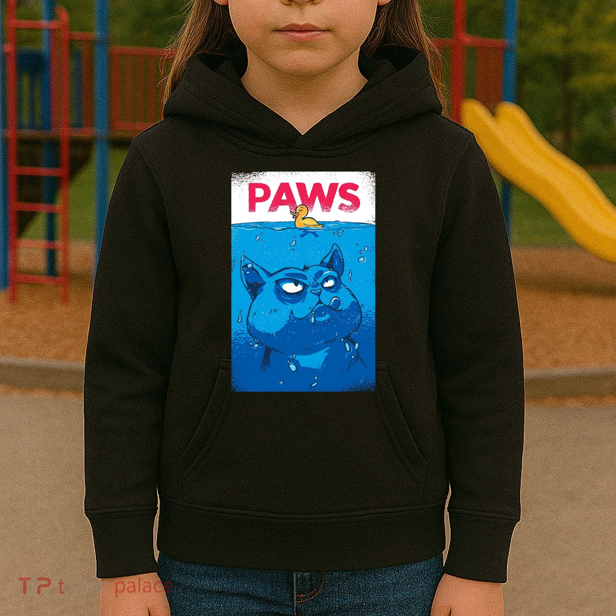 Paws Angry Cat Movie Poster Kids Hoodie