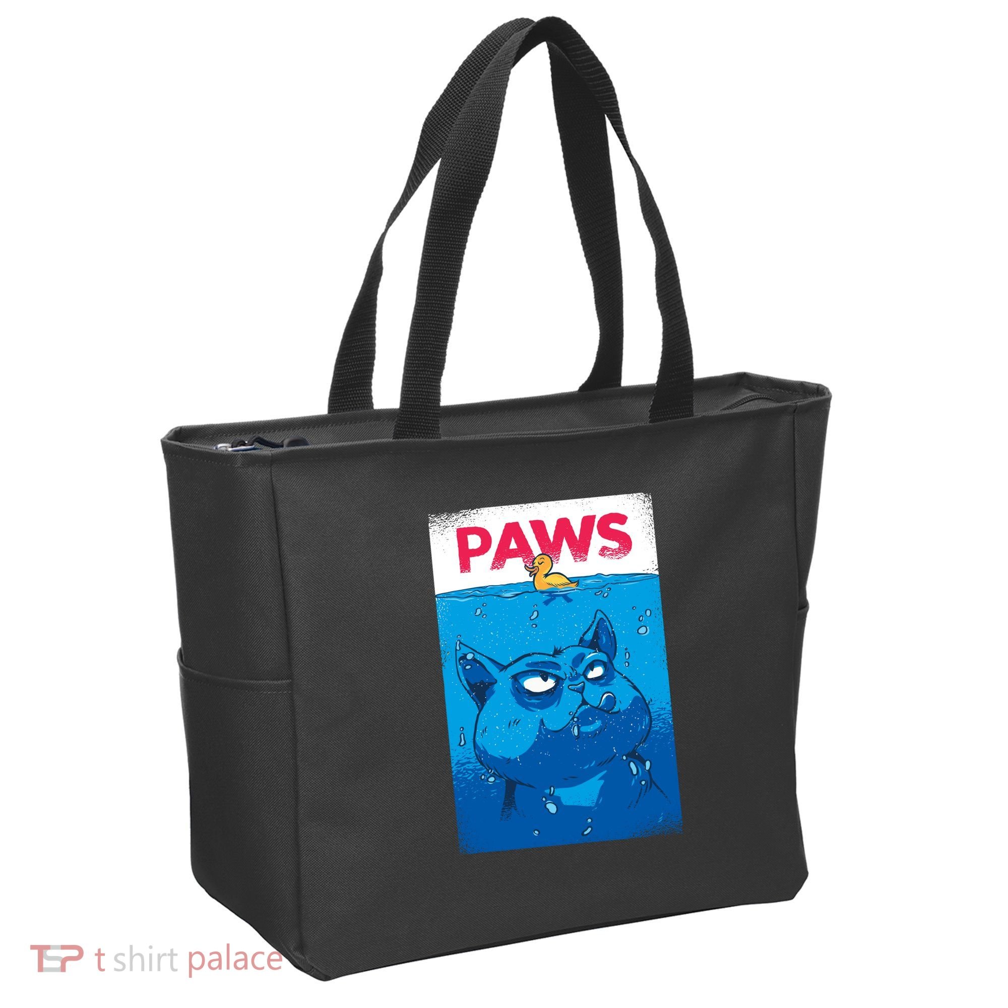 Paws Angry Cat Movie Poster Tote Bag