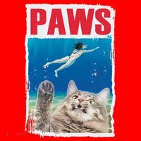 Paws Cat Movie Poster Santa Hat thumb 1