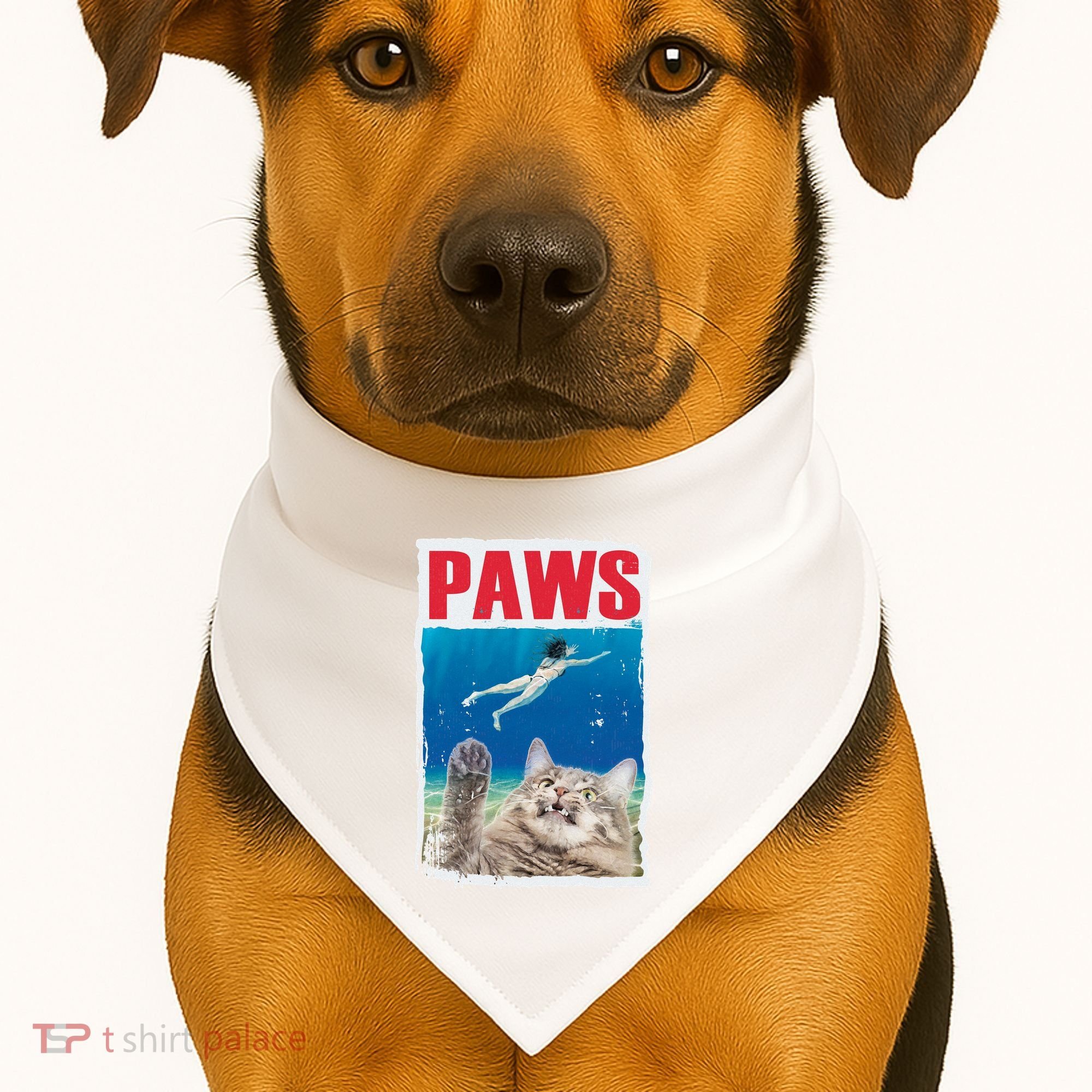 Paws Cat Movie Poster USA-Made Doggie Bandana