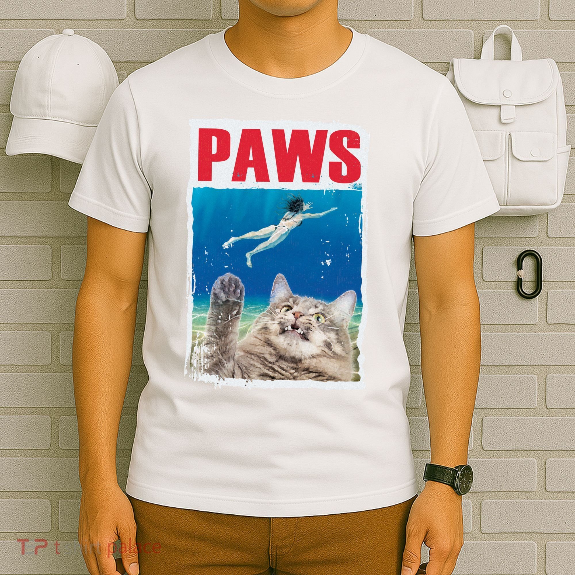 Paws Cat Movie Poster T-Shirt