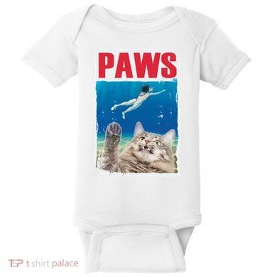 Paws Cat Movie Poster Baby Bodysuit
