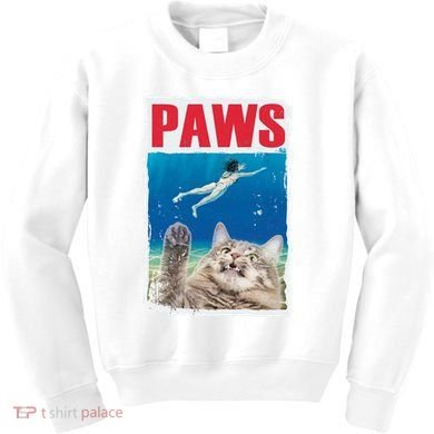 Paws Cat Movie Poster Kids Sweatshirt