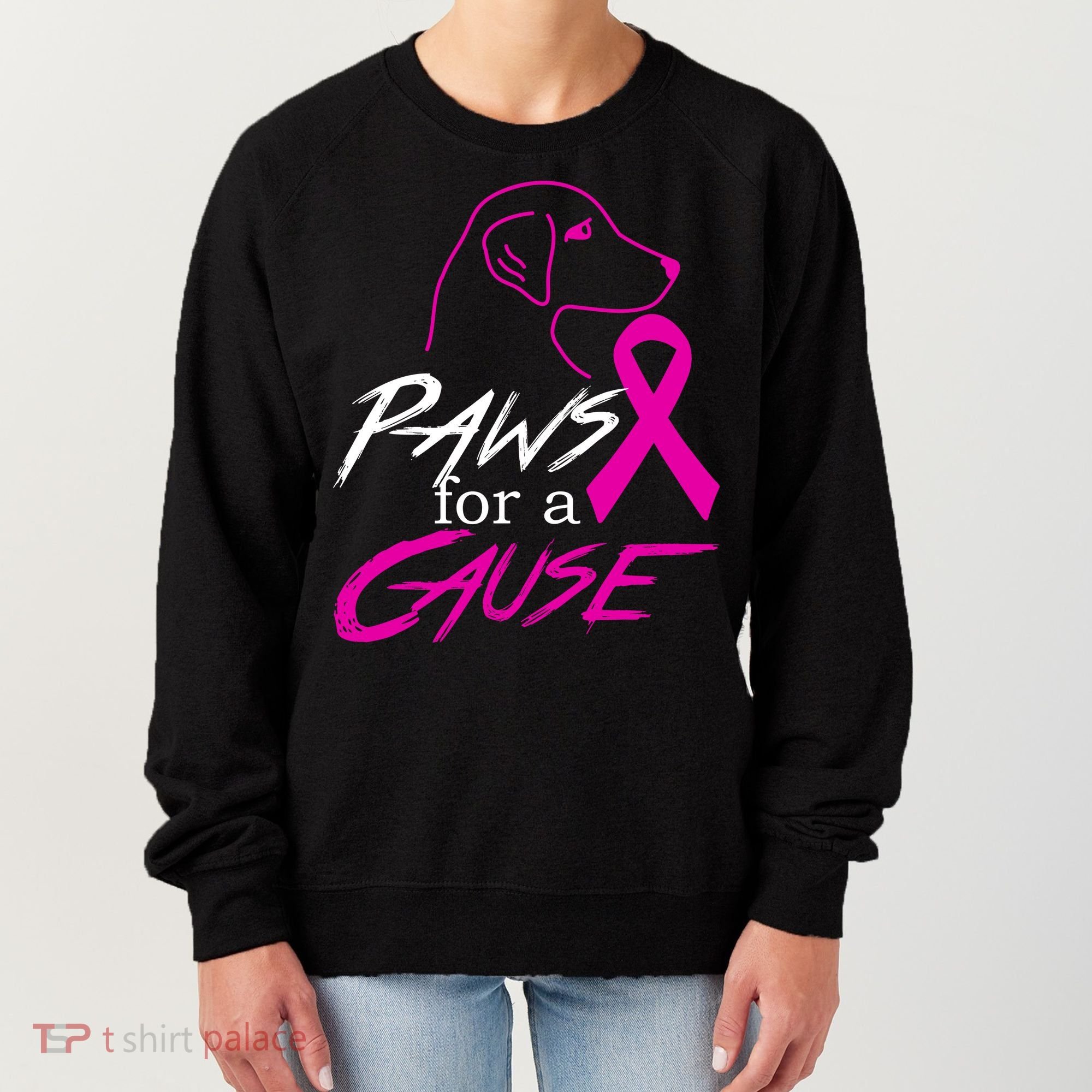 Paws For A Cause Breast Cancer Women's Sweatshirt