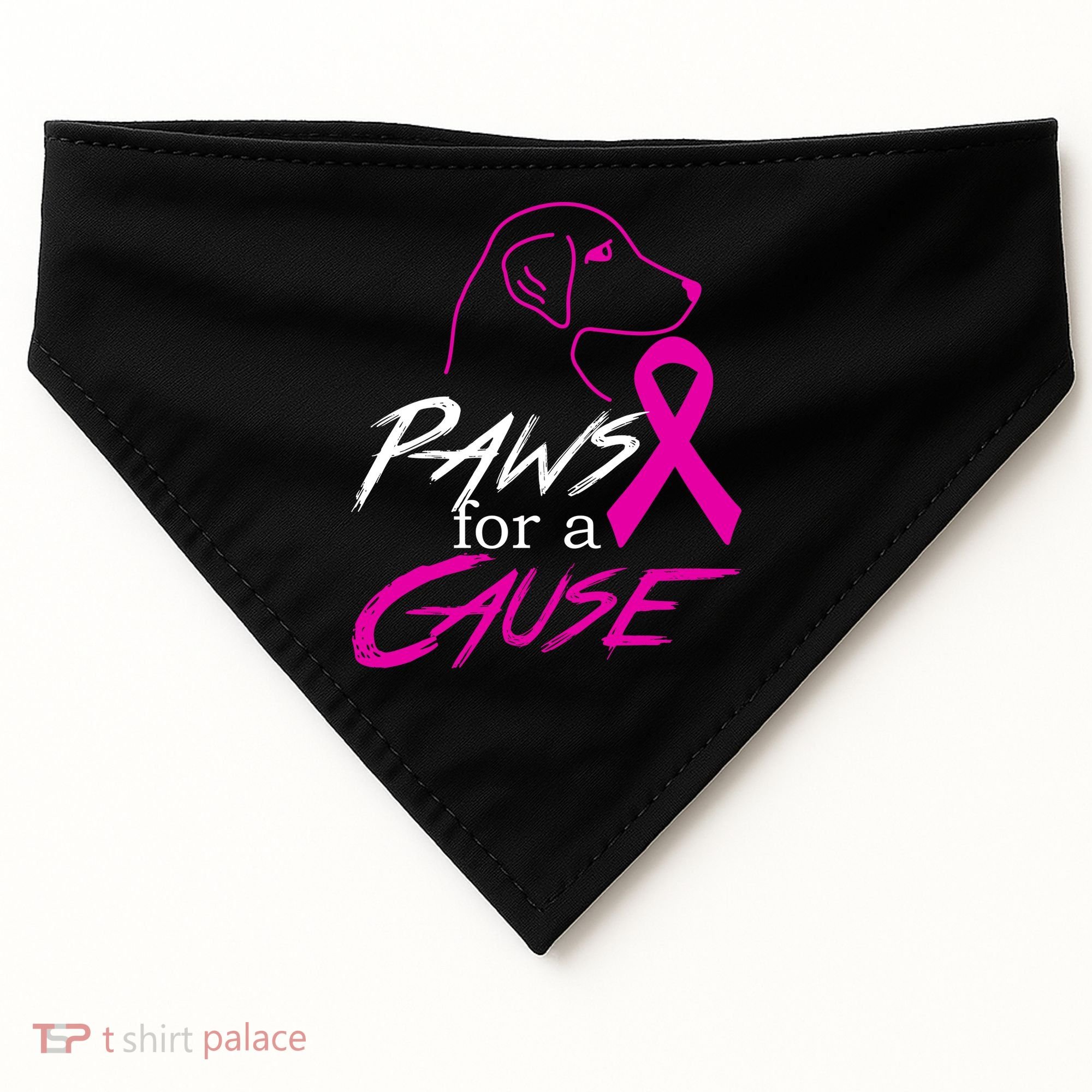 Paws For A Cause Breast Cancer USA-Made Doggie Bandana