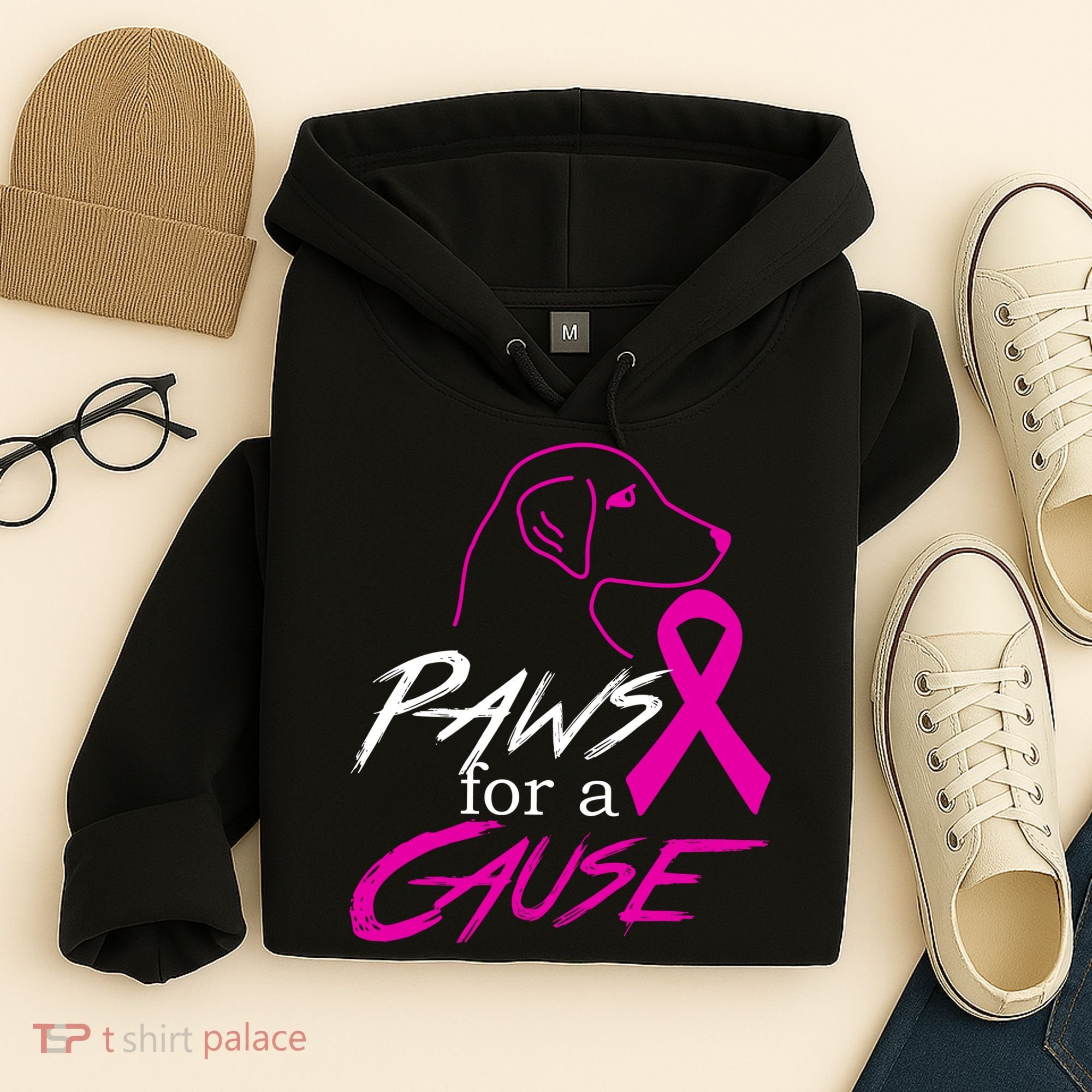 Paws For A Cause Breast Cancer Hoodie