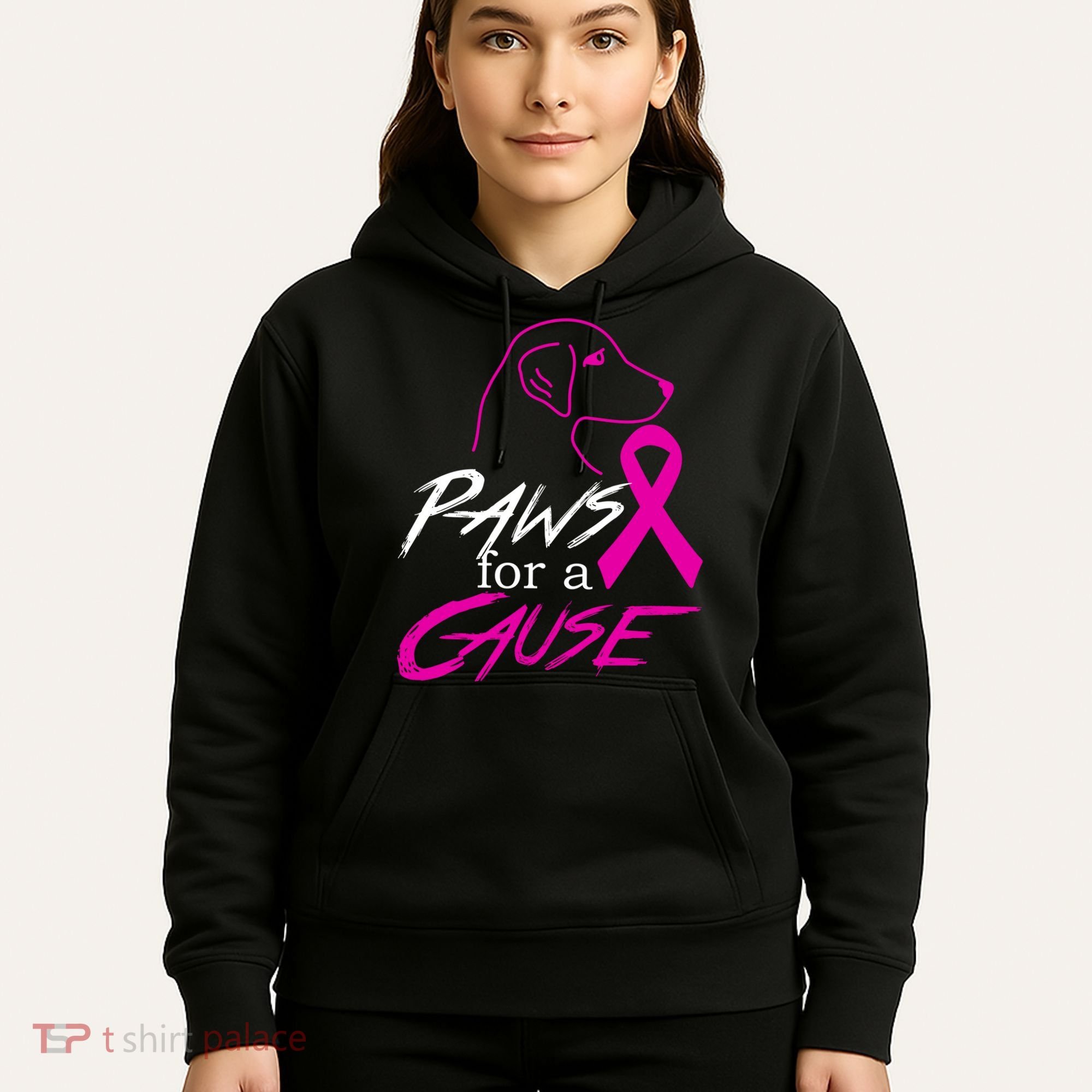 Paws For A Cause Breast Cancer Hoodie