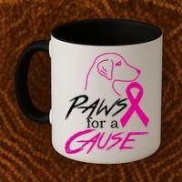 Paws For A Cause Breast Cancer Coffee Mug thumb 2