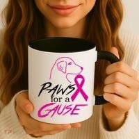 Paws For A Cause Breast Cancer Coffee Mug thumb 3