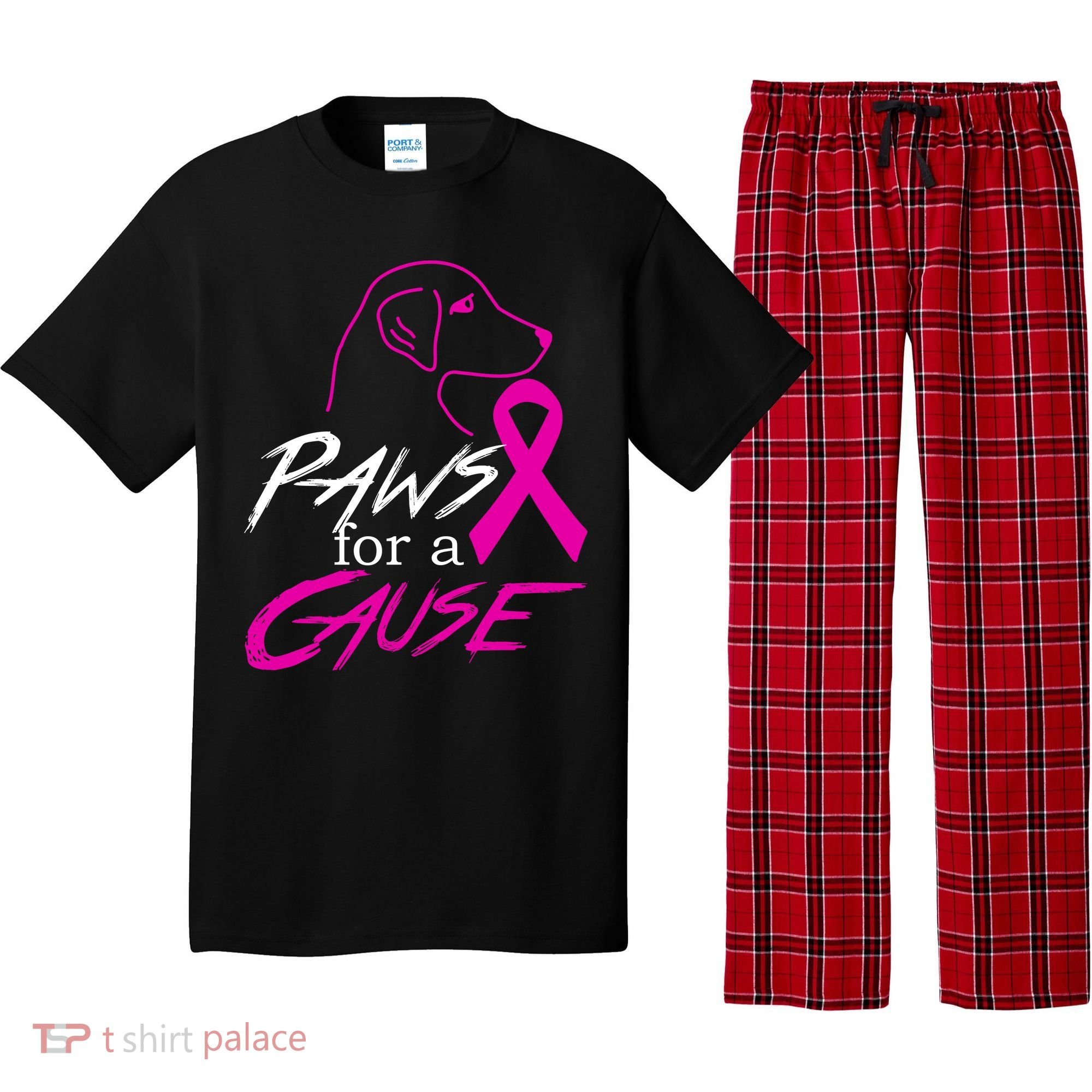 Paws For A Cause Breast Cancer Pajama Set