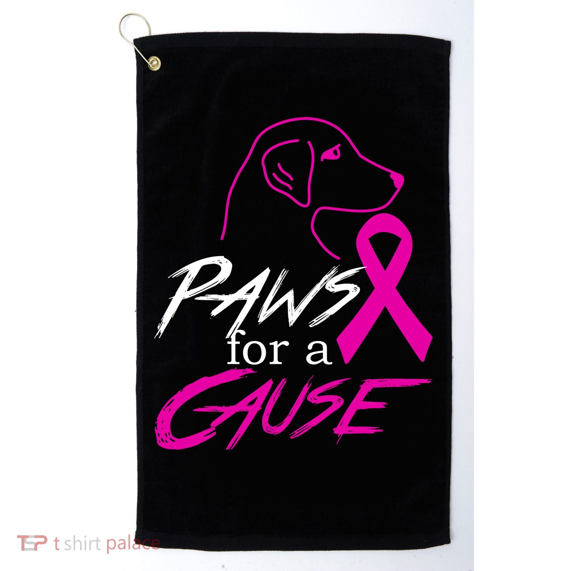 Paws For A Cause Breast Cancer Golf Towel