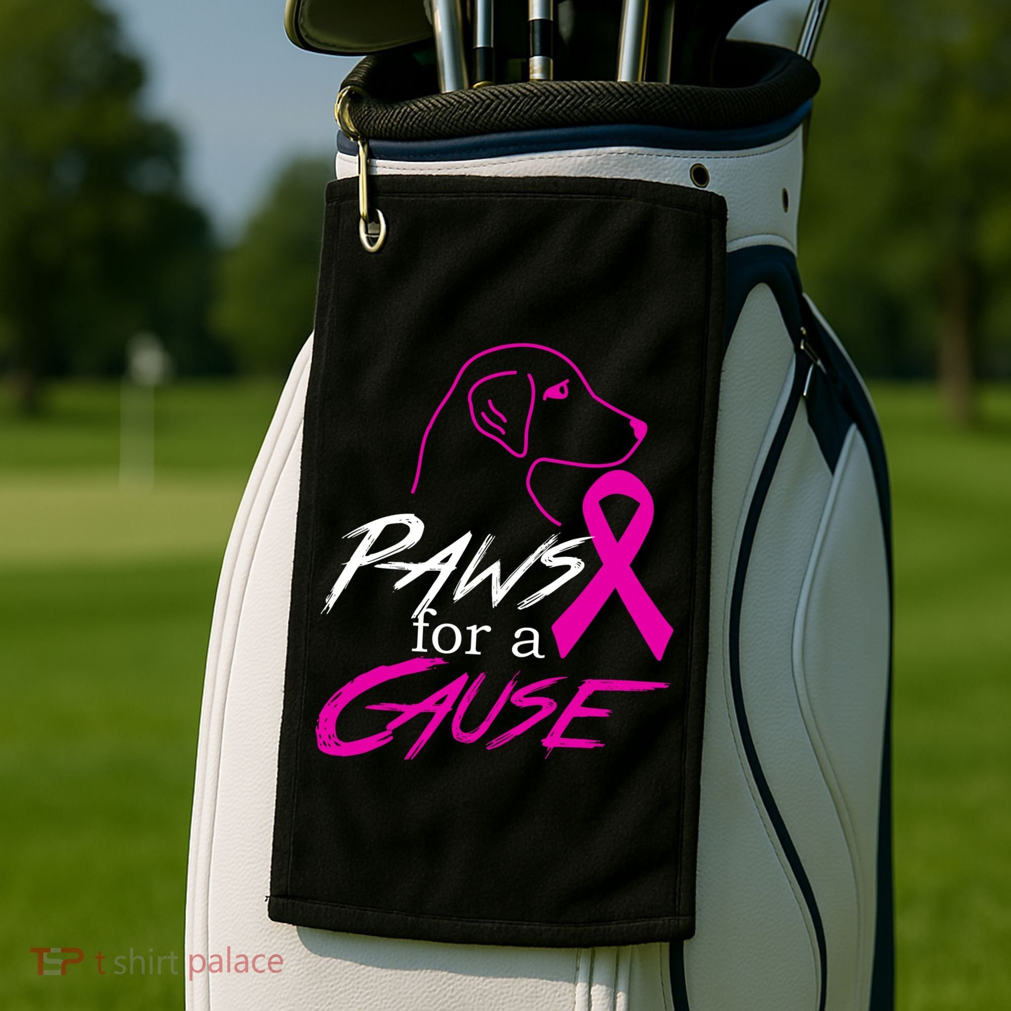 Paws For A Cause Breast Cancer Golf Towel