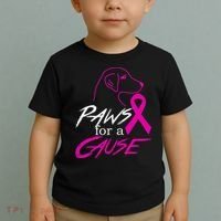 Paws For A Cause Breast Cancer Toddler T-Shirt thumb 2