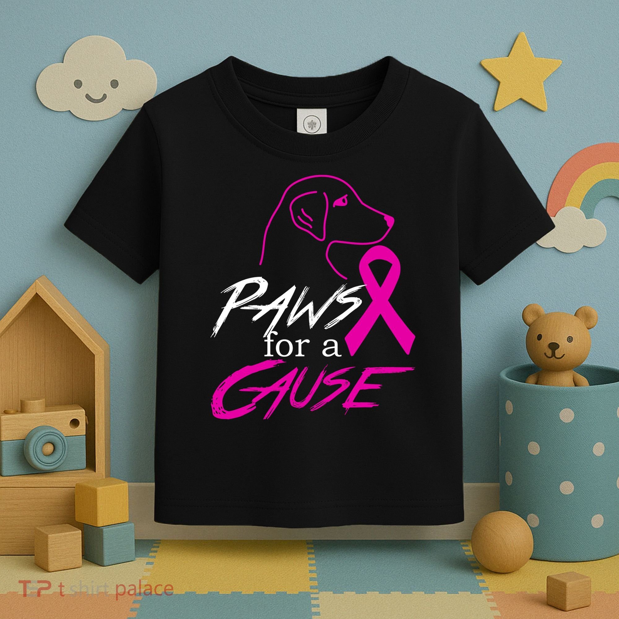 Paws For A Cause Breast Cancer Toddler T-Shirt