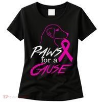 Paws For A Cause Breast Cancer Women's T-Shirt thumb 0