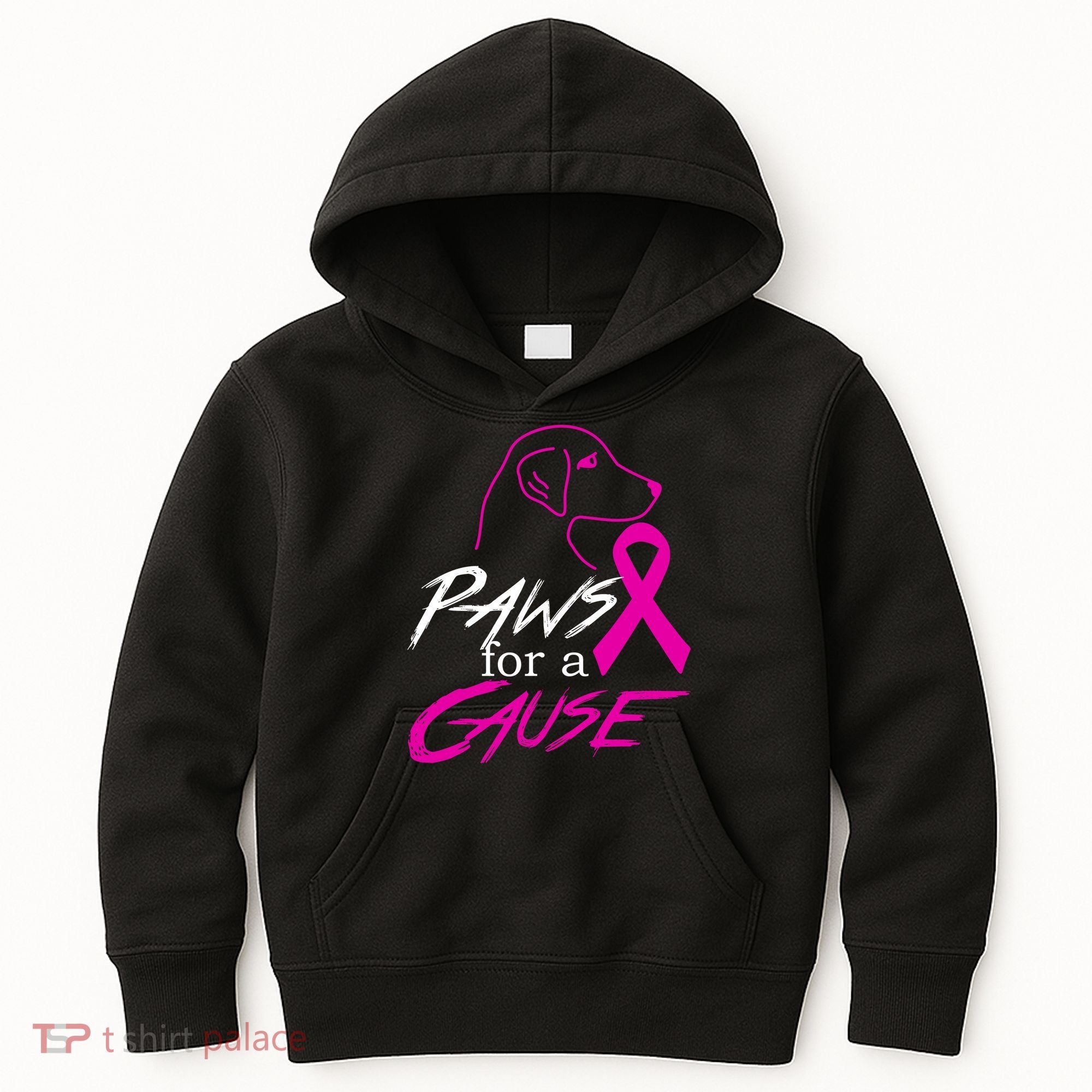 Paws For A Cause Breast Cancer Kids Hoodie