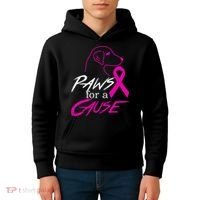 Paws For A Cause Breast Cancer Kids Hoodie thumb 4